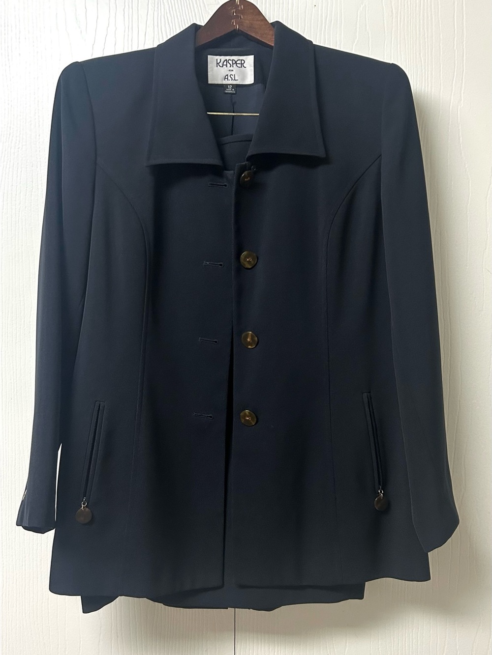 Kasper Navy Blazer and Skirt Suit